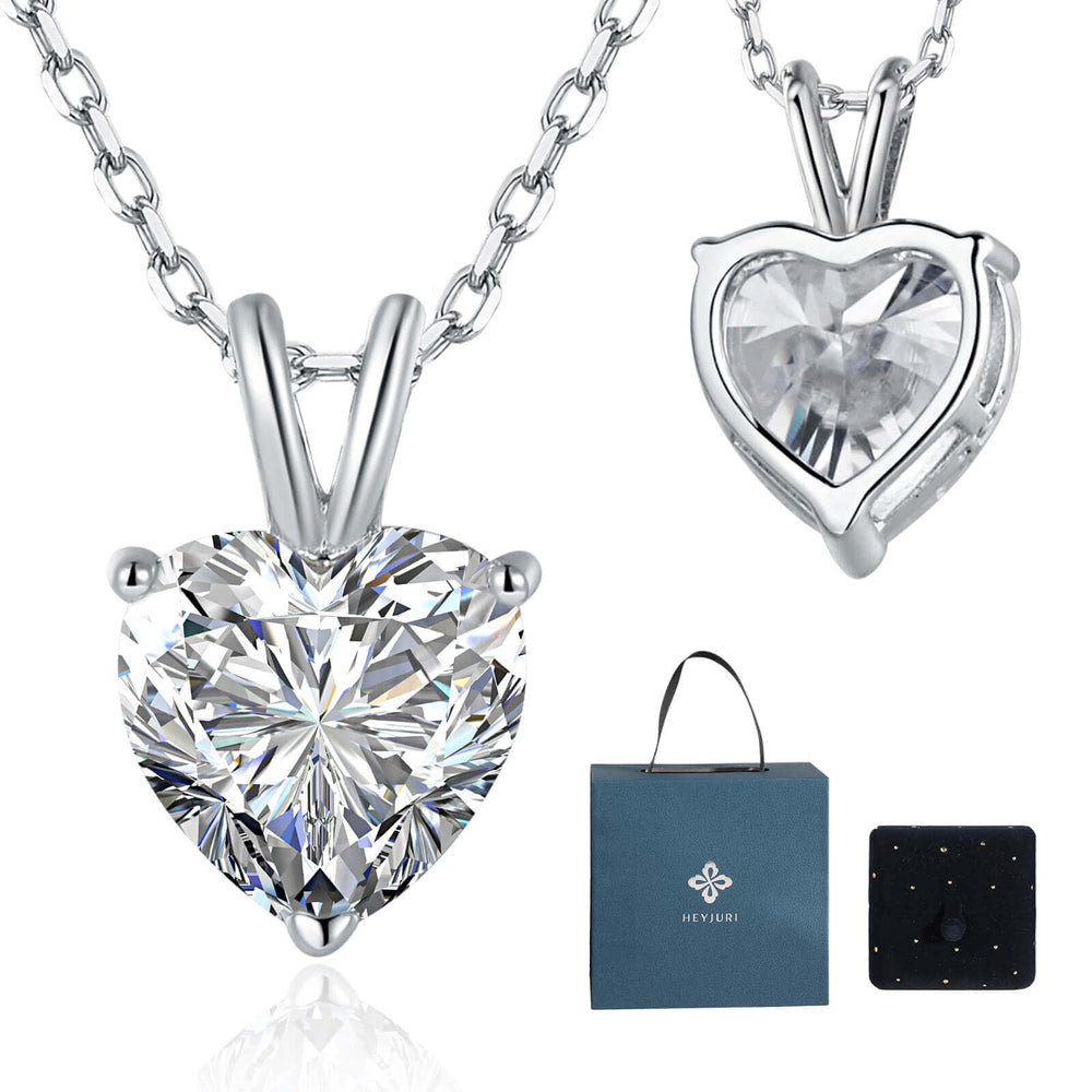 Dazzling Moissanite Necklace Forever Love Heart Necklaces