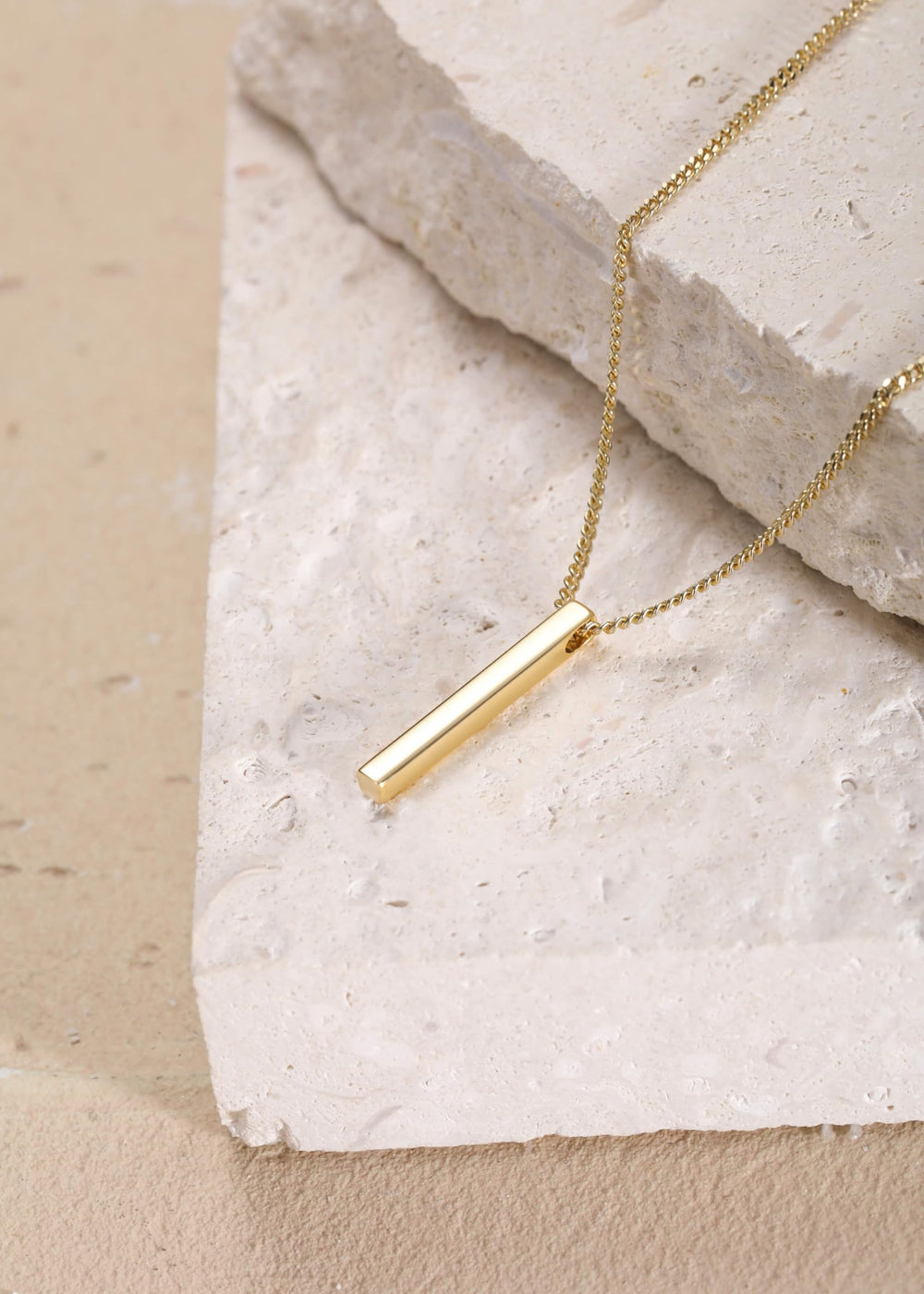 Sterling Silver Vertical Pendant Necklace