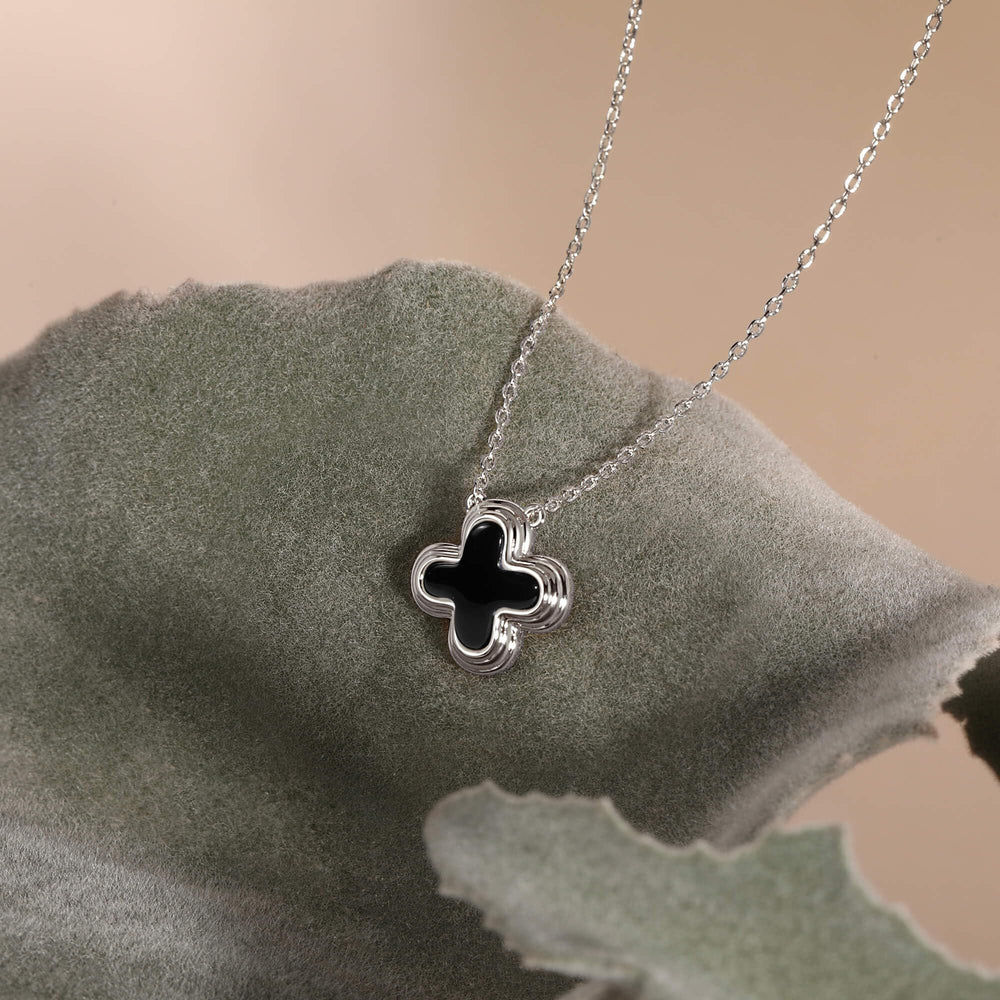 S.Leaf Gold 18K Gold Plated Clover Charm Lucky Necklaces