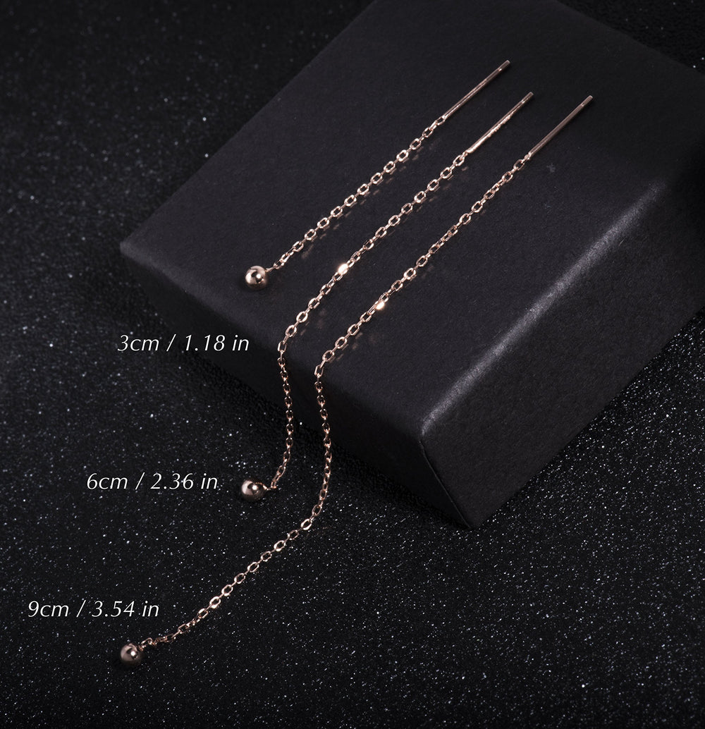 Tiny Ball Threader Earrings