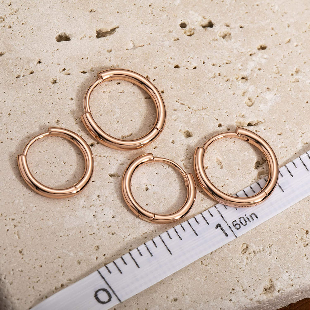 hoop earrings rose gold cuff huggie earrings for women jewelry gifts