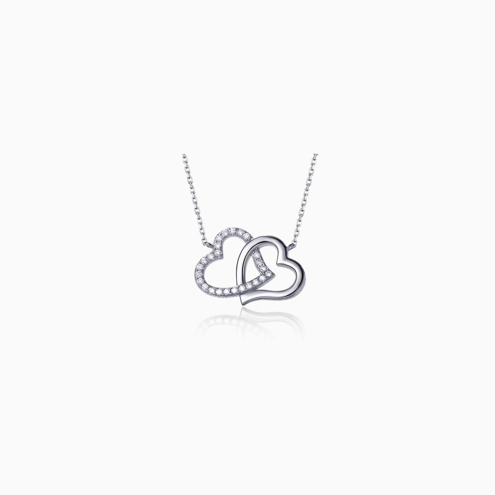 Swarovski crystal heart necklace sterling silver