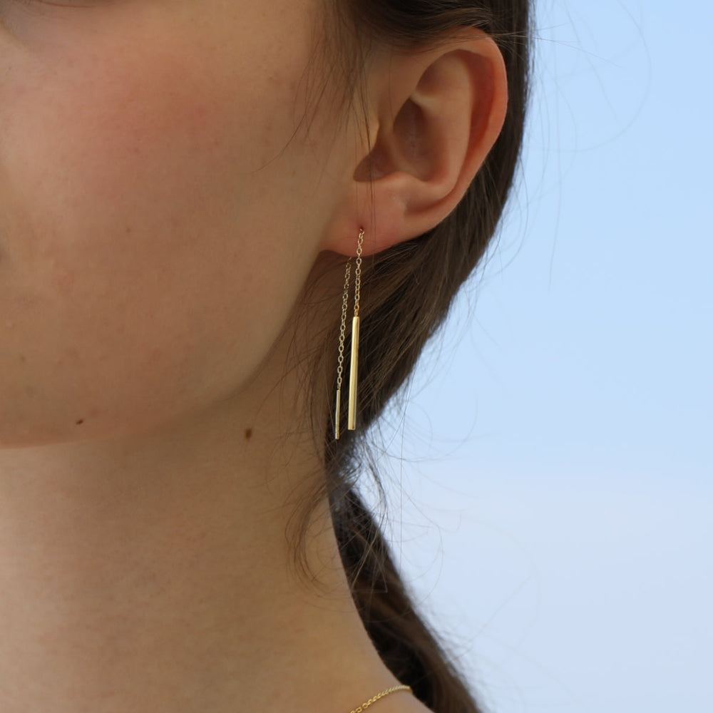 simple Bar Threader Earrings