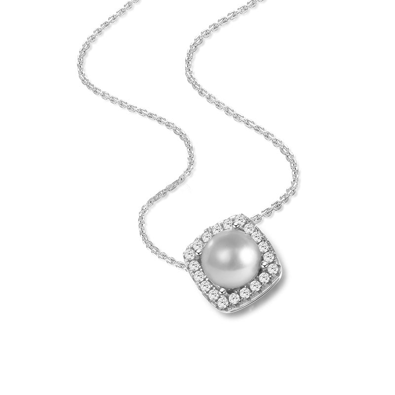 Halo Pearl Necklace