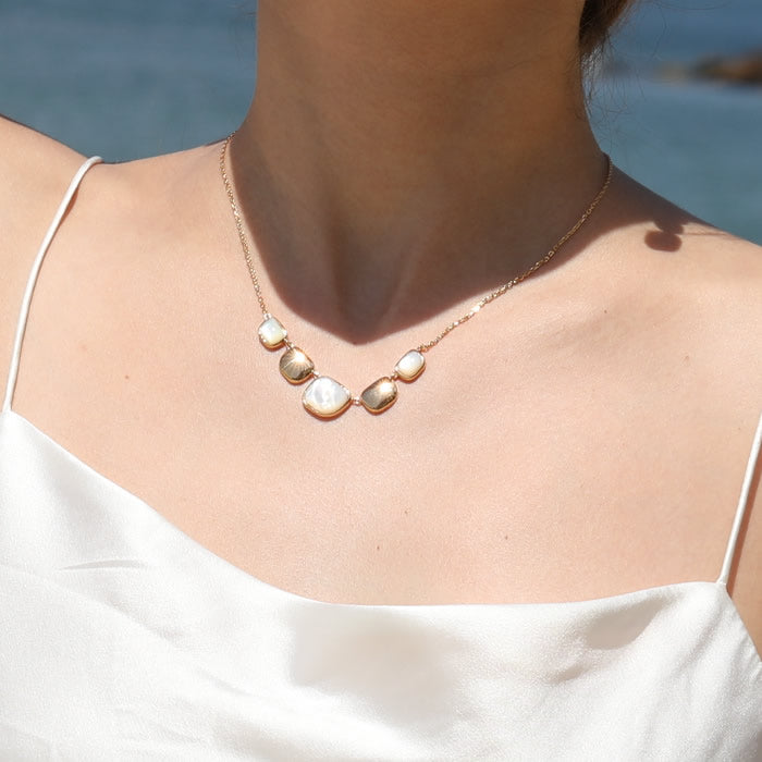 Dainty Handmade Mother Of Pearl Necklace for women