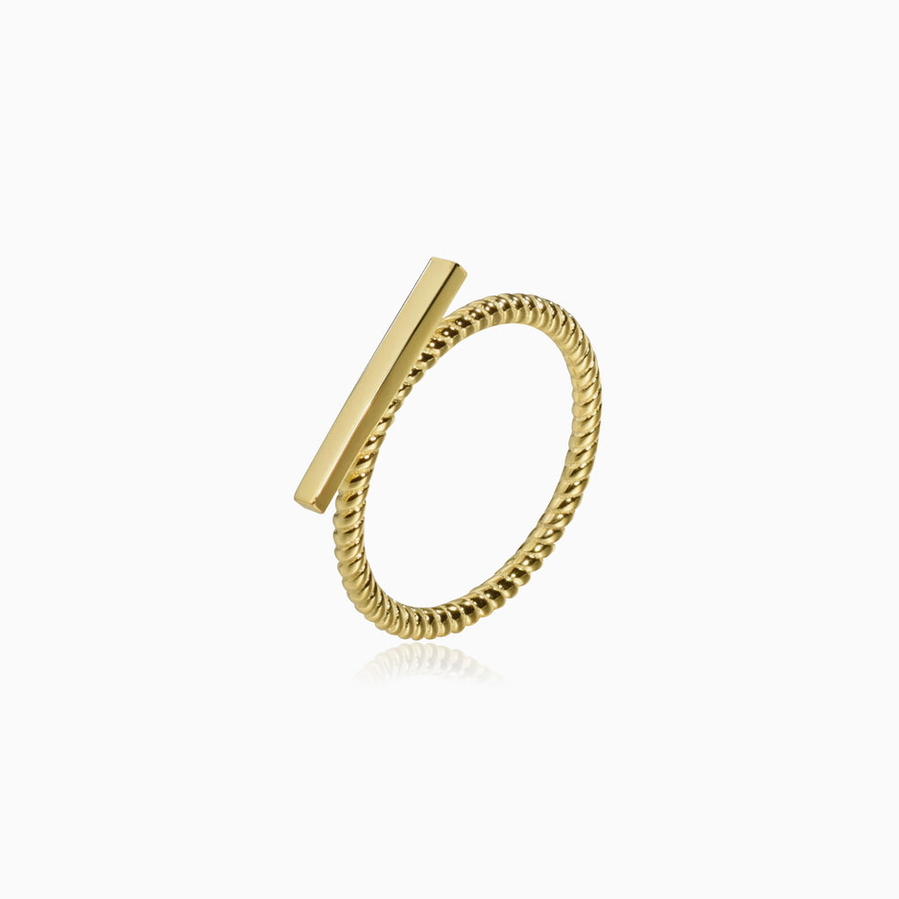 simple Bar Ring gold plated