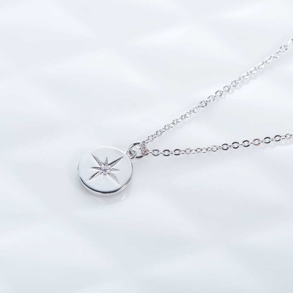 compass coin necklace for women