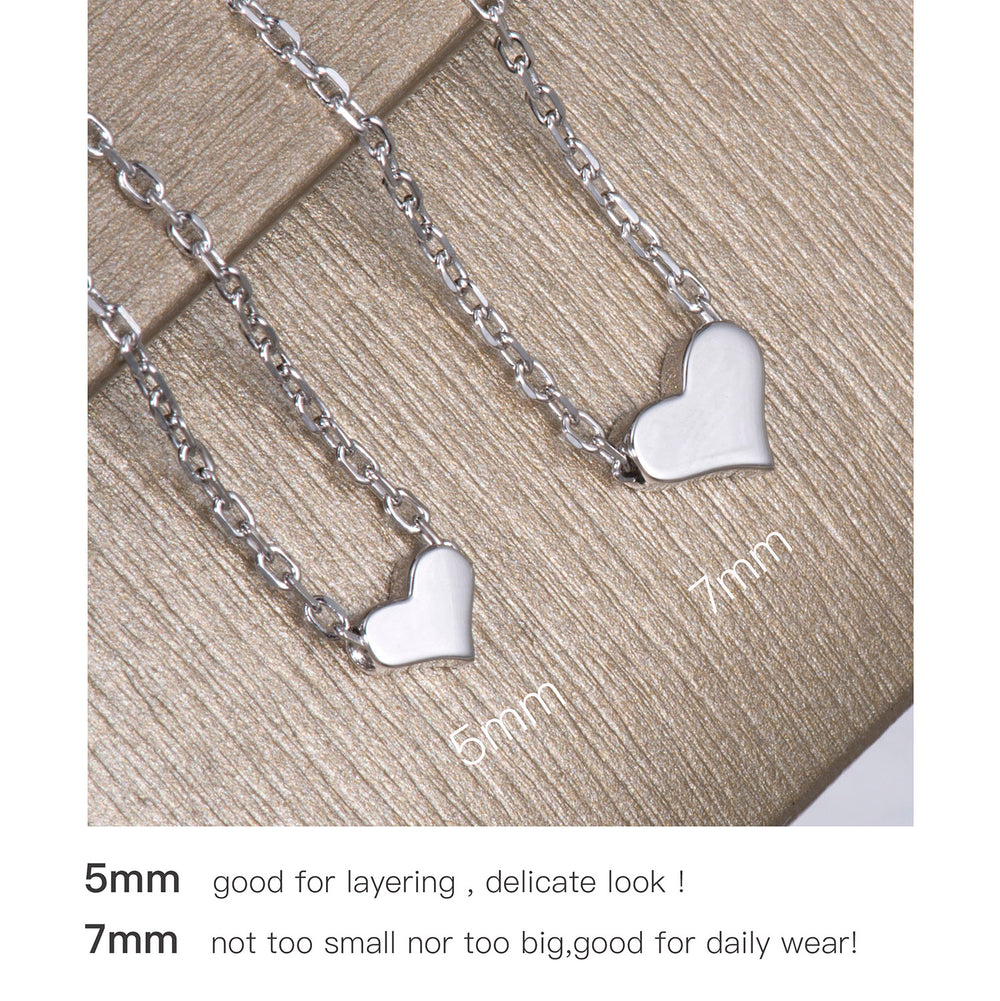 sterling silver Tiny Heart Necklaces for girls