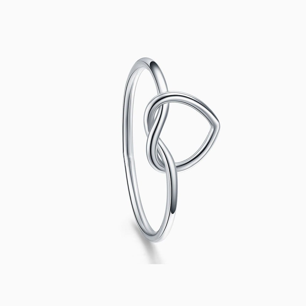 heart knot ring sterling silver