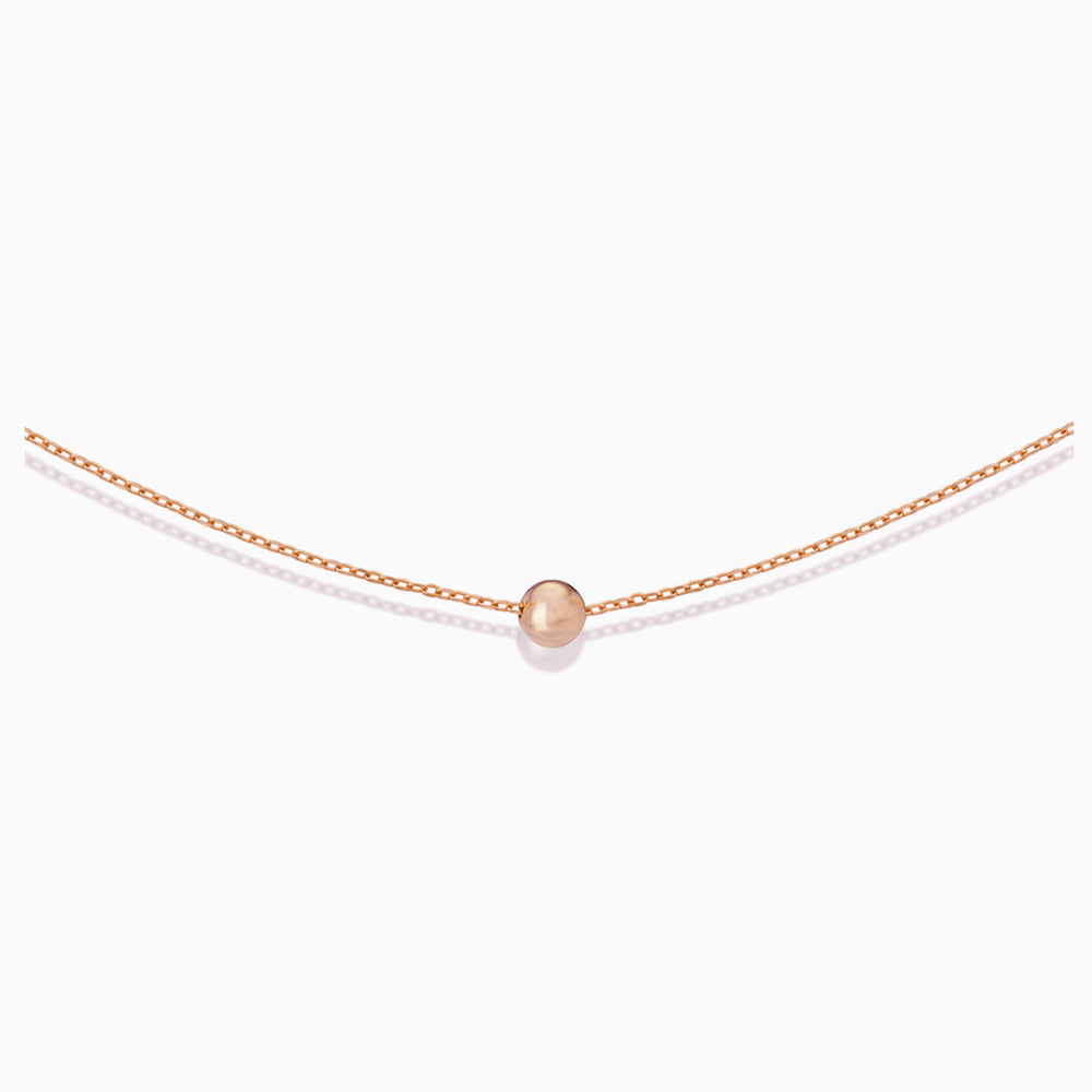 Tiny Ball Necklace rose gold