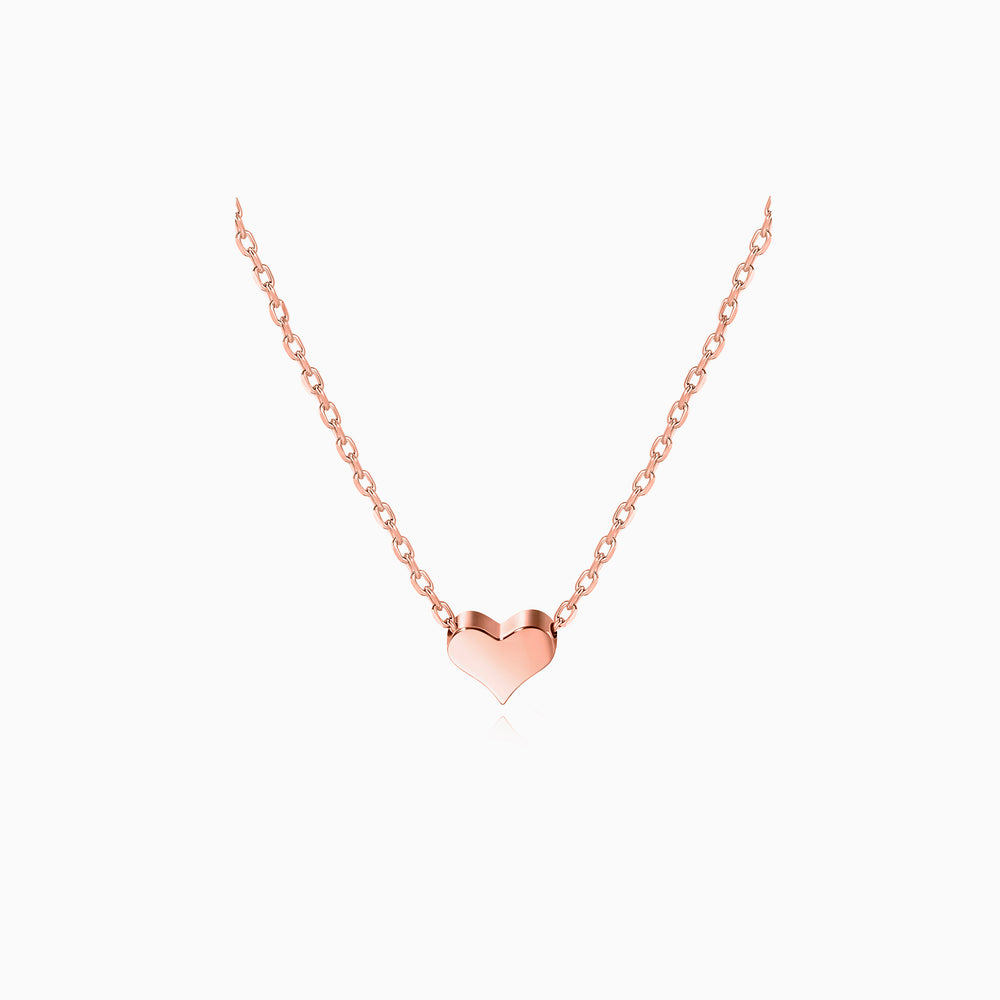 Tiny Heart Necklace rose gold
